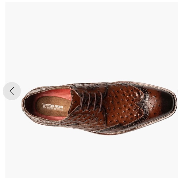 Stacy Adams Shoes - GENNARO
Wingtip Oxford Men’s Size 7.5 Cognac NEW - Picture 12 of 16